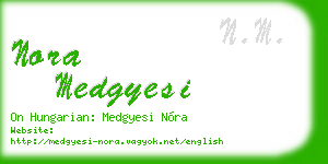 nora medgyesi business card