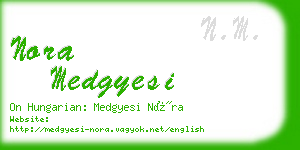 nora medgyesi business card